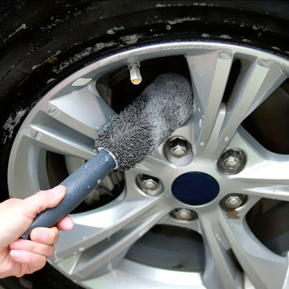 Extended Length Microfiber Car Rim Cleaning Brush - Precision Wheel Rim Detailing Tool for Effective Car Maintenance - Ideal for Car Wash and Enhancing Vehicle Beauty