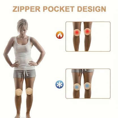 Castor Oil Compress Pack Set – 2Pcs Adjustable Elastic Band Wraps for Knee, Leg & Arm, Hot/Cold Therapy, Natural Cotton Pads (Oil Not Included)