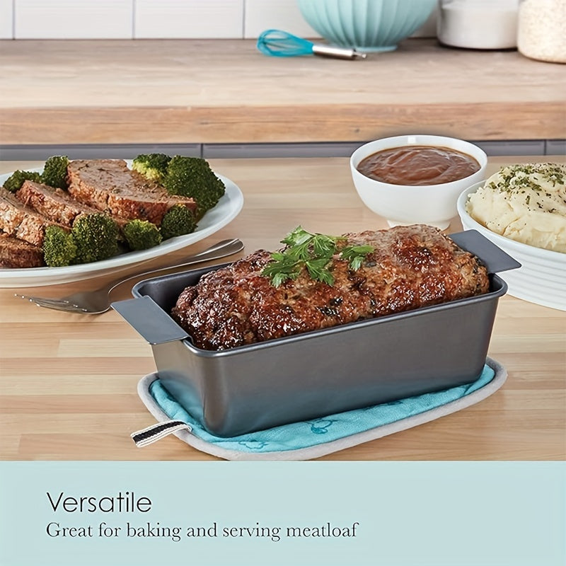 Meatloaf Pan Set with Drain Tray - Loaf Bread Pan for Baking, Essential Home Kitchen Accessories