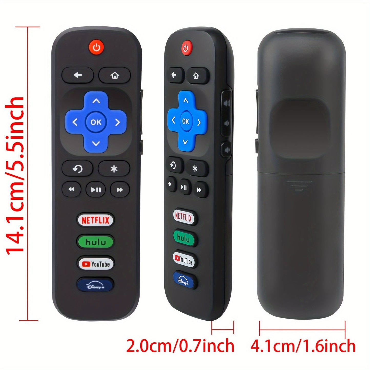 Buy 1 Get 1 Free - Universal Replacement Remote Control for Roku TVs (2-Pack) | Compatible with TCL, Hisense, Onn, Sharp, Element, Westinghouse, Philips, Insignia, JVC, RCA | Easy Setup, No Programming Required