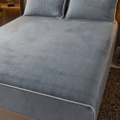 Plush Milk Velvet Fitted Sheet – Cozy Winter Warmth for Bedroom and Guest Room Mattress Cover