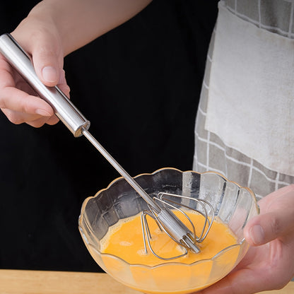 Stainless Steel Semi-Automatic Egg Beater Mixer – Effortless Whipping for Delicious Treats (1pc)