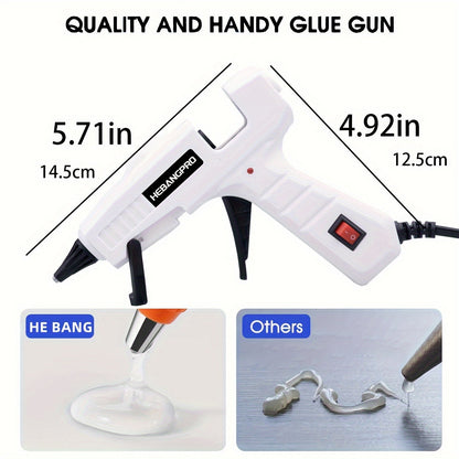 30W Handheld Glue Gun Kit with 30 Sticks - Dual Voltage (110V/220V), US Plug, Perfect for Crafts and Repairs