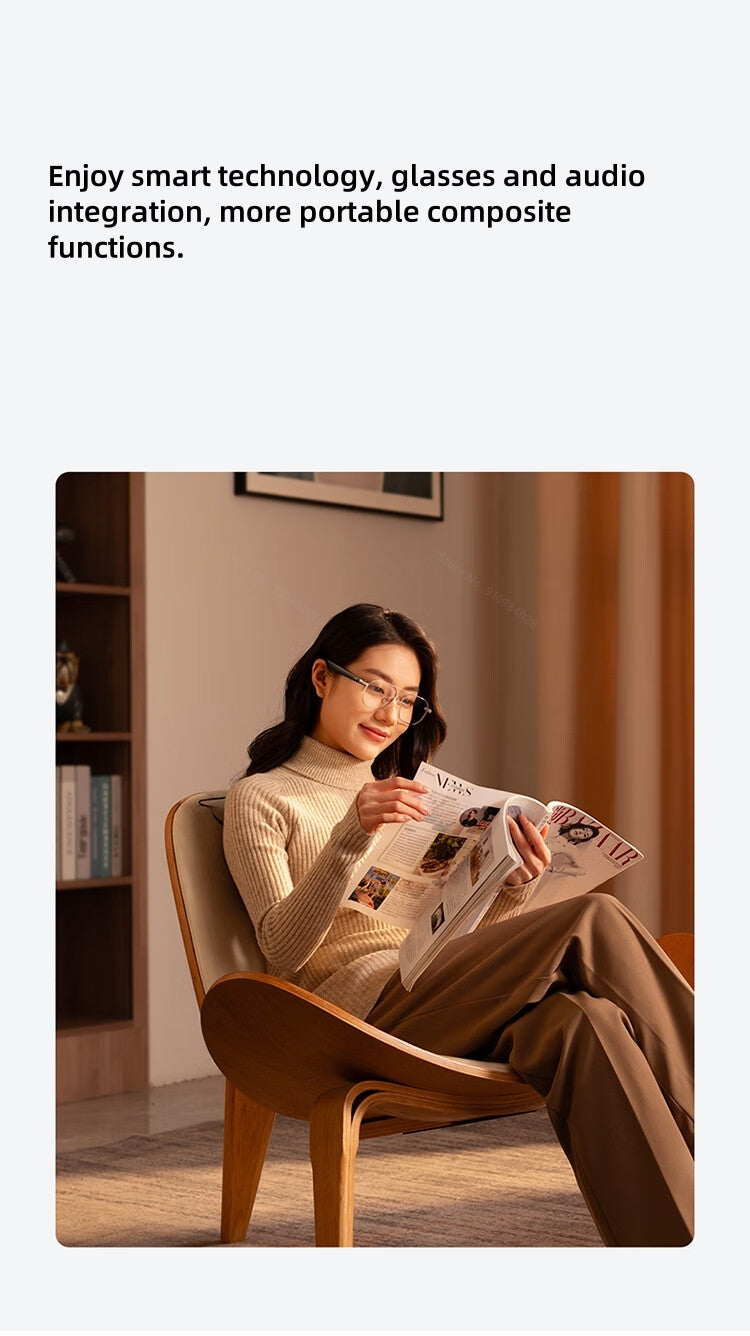 Xiaomi Mijia Smart Audio Glasses Lite Joyful Edition — Bluetooth 5.2 Headset with Noise Reduction, Ultra-Long Standby & Detachable Design