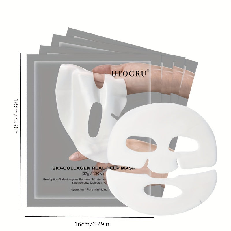 Hydrating Collagen Face Mask - Deep Collagen Lifting Overnight Mask for Lifting, Firming, and Moisturizing | Mild and Non-Irritating | 4PCS/Box