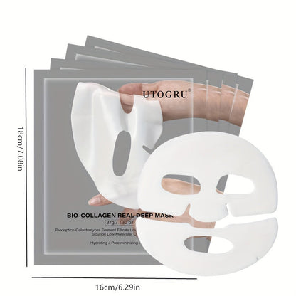 Hydrating Collagen Face Mask - Deep Collagen Lifting Overnight Mask for Lifting, Firming, and Moisturizing | Mild and Non-Irritating | 4PCS/Box