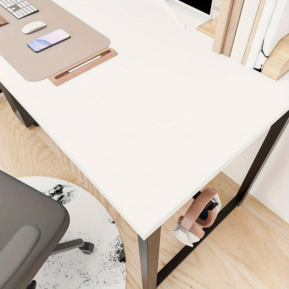 Small Computer Office Desk – 32 Inch Home Office Desk with Storage Bag and Headphone Hooks, Modern Student Study Writing Table for Bedroom. PC Table