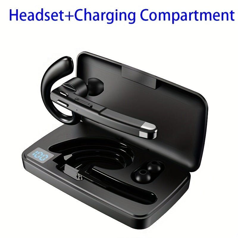 Mosyxe Wireless Business Headset - 120 Hour Standby, Built-in Microphone for iPhone & Android Phones