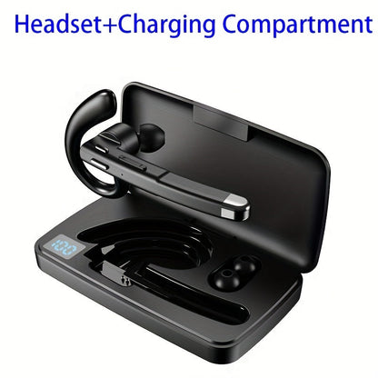 Mosyxe Wireless Business Headset - 120 Hour Standby, Built-in Microphone for iPhone & Android Phones