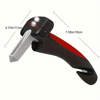 Portable Vehicle Support Grab Bar - Emergency Escape Tool with Window Breaker, Seat Belt Cutter, and LED Flashlight