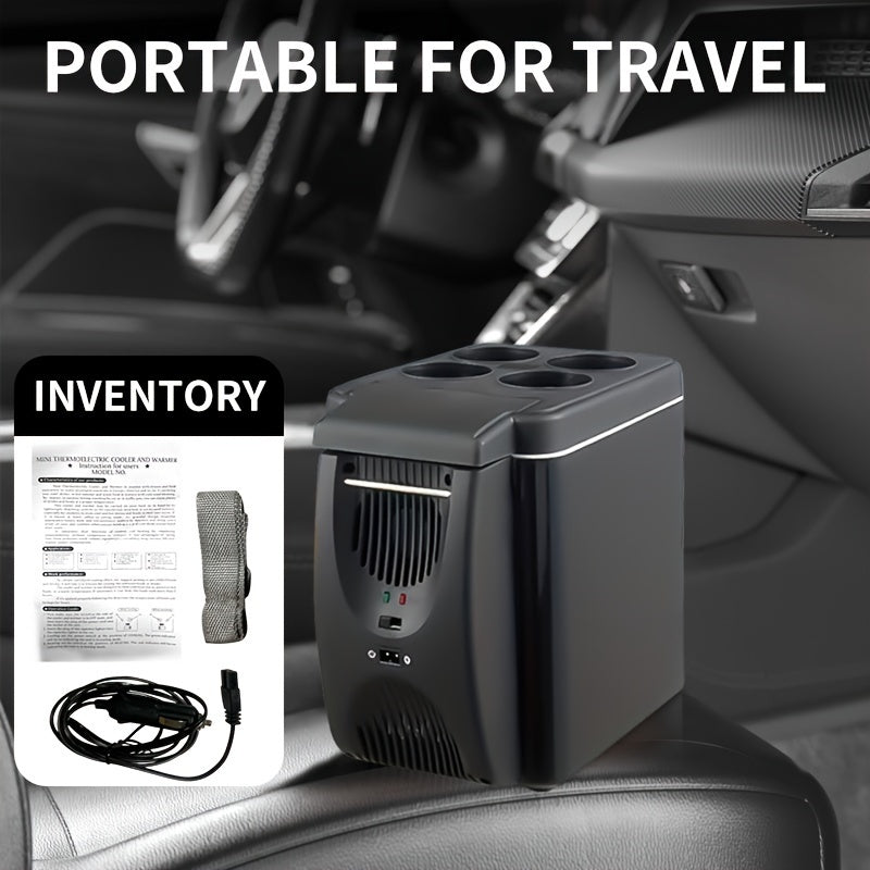 Compact 6L Portable Mini Fridge for Cars – DC 12V Electric Cooler for Drinks, Seafood and Fruits, Ideal for Travel and Outdoor Adventures