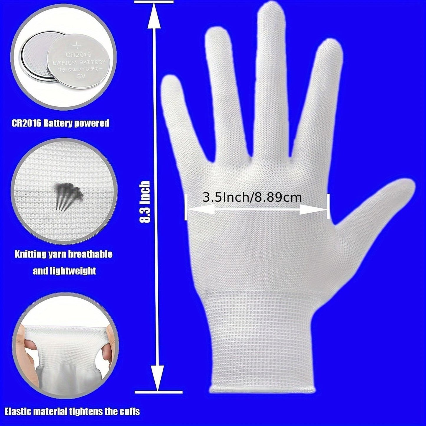 LED Light-Up Gloves – 5 Color Modes for Youngsters, Teens & Adults, Perfect for Halloween & Christmas Parties