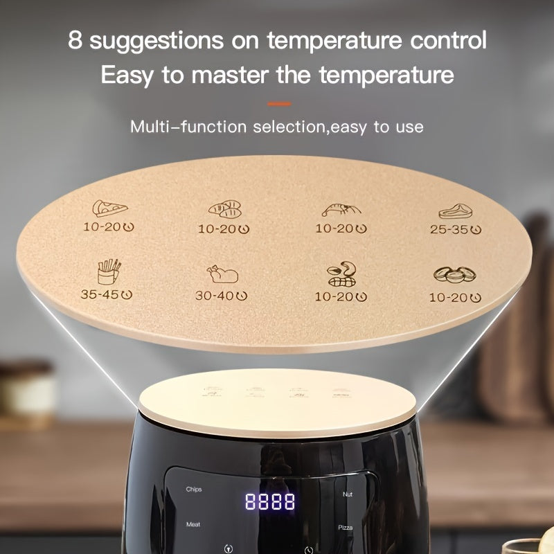 4.5L Large Capacity Air Fryer – 900W Oil-Less Cooking with Turbo Circulation, Even Heat Distribution – Ideal for Chicken, French Fries, Wings and More