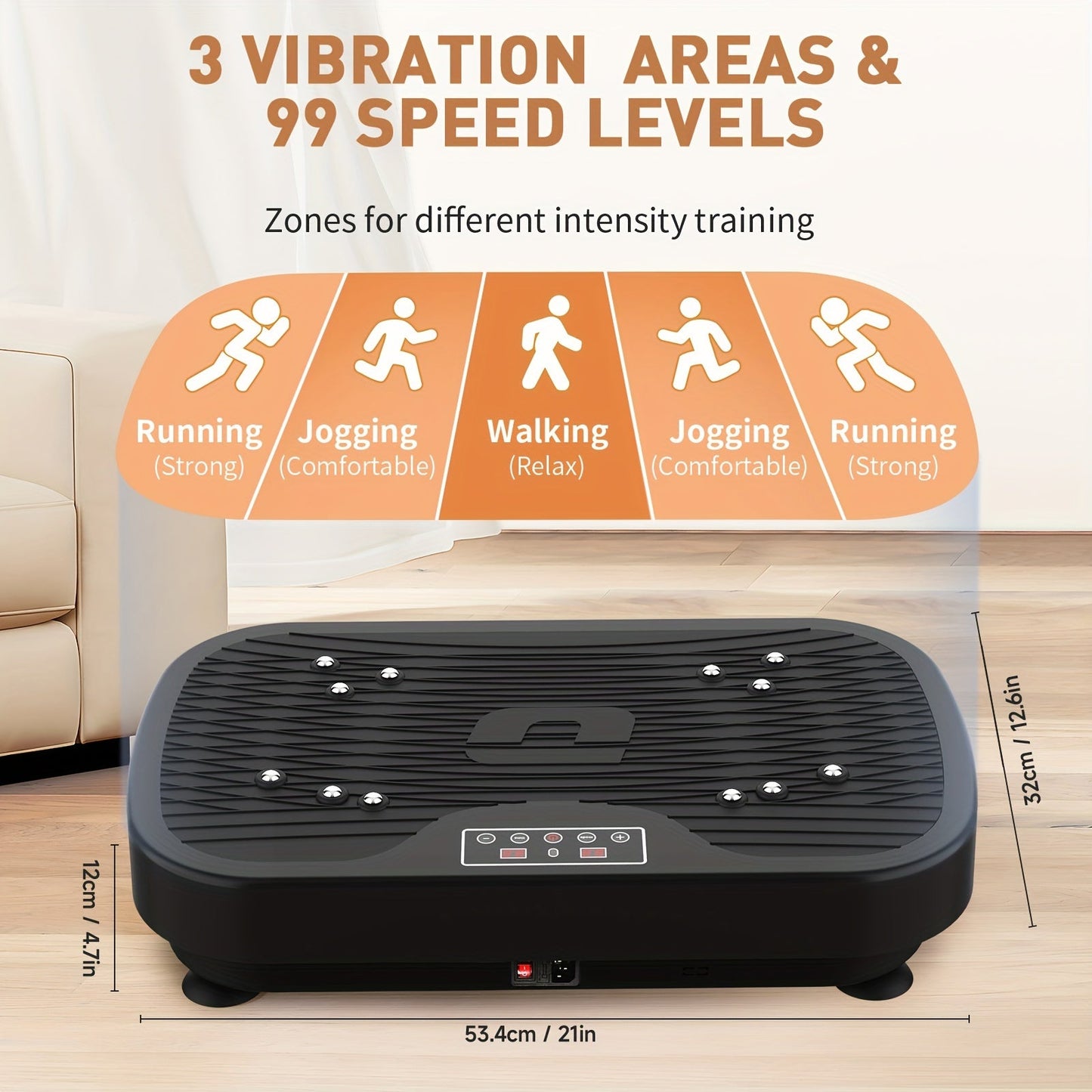 Vibration Plate Fitness Platform – Full Body Shaker Machine for Lymphatic Drainage, Weight Loss and Fat Burning, Exercise Machine for Women and Men