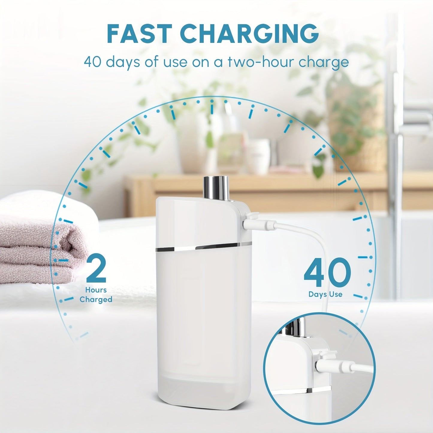 Cordless Rechargeable Portable Water Flosser - Efficient Plaque Remover, Telescopic Water Tank, Travel Bag, Alcohol-Free Formula for Healthy Gums and Teeth - White