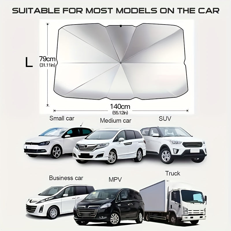Portable Foldable Car Windshield Sunshade – Protect Your Car from the Sun