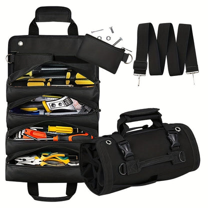 Tool Kit Set – Heavy-Duty Organizer with Portable Storage Box, 2 Detachable Zipper Bags – Mini Bag for Electricians & Mechanics