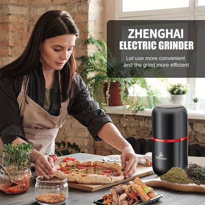 120g Extra-Large Electric Spice Grinder - Powerful Fast Grinding for Coffee, Nuts, Spices, Flower Buds - Includes Cleaning Brush