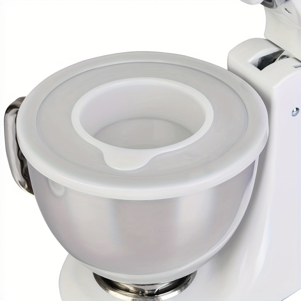 Mixer Splash Guard Set (1/2 Pcs) – Dishwasher Safe Plastic Bowl Covers with Pour Spout – Fits 4.5-5 Quart Tilt-Head Mixers – Transparent and White