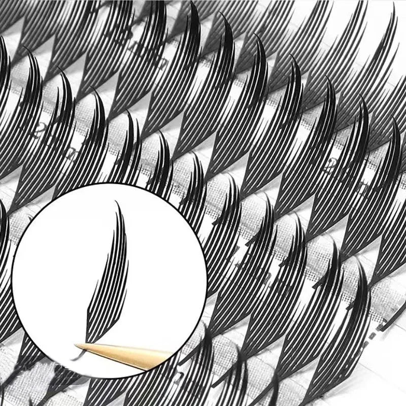 U Shape Lash Extensions — Soft Natural Premade Fan YY Bloom Eyelashes for DIY Application
