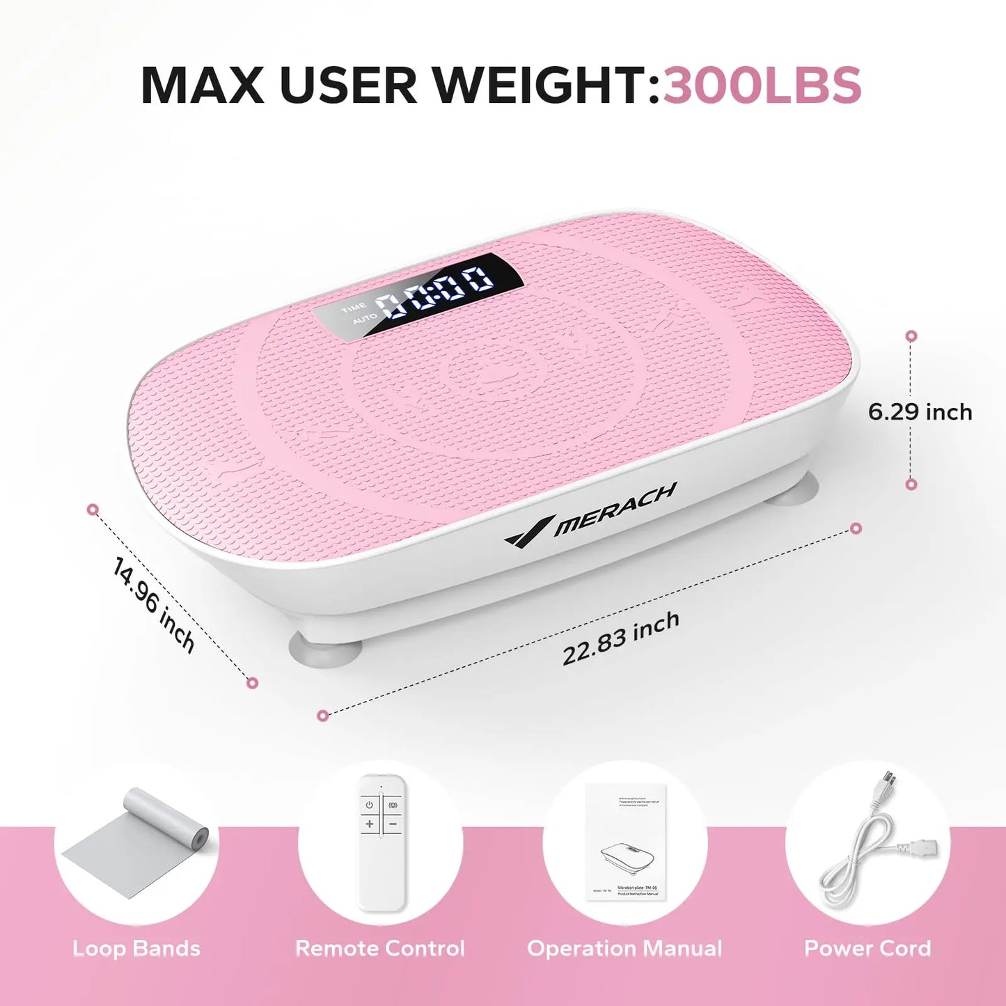 MERACH Vibration Plate Exercise Machine – Whole Body Workout Fitness Platform for Weight Loss & Shaping