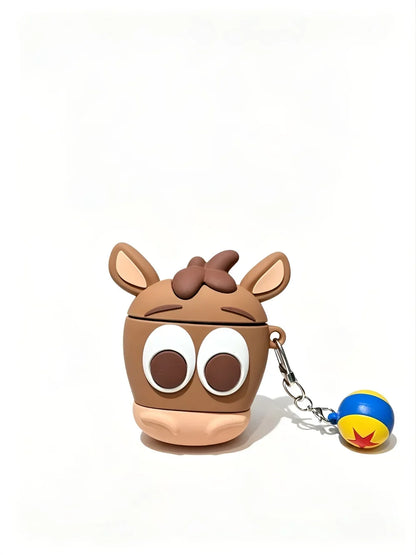 Kawaii Cartoon AirPods Case - Silicone Shockproof Cover with Charm for AirPods 4, Pro 3 & Pro 2