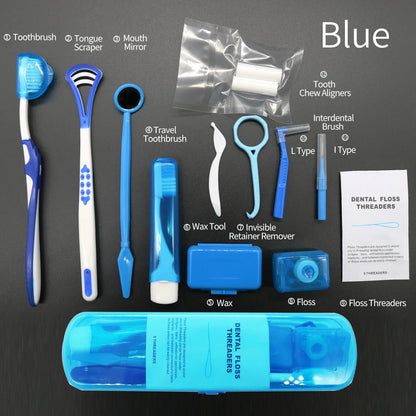 12PCS Orthodontic Oral Care Kit – Teeth Cleaning & Dental Hygiene Tools