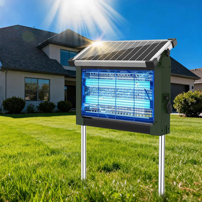 Solar Bug Zapper Outdoor 4500V Mosquito Killer Lamp – Waterproof Electric Fly Trap with Solar Panel Sensor for Garden, Patio & Camping Pest Control Device