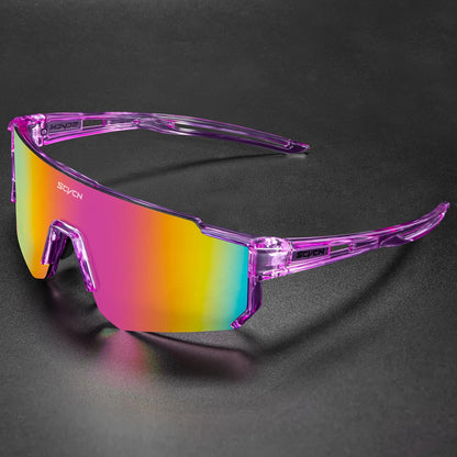 Scvcn UV400 Sports Sunglasses - Fashion Eyewear for Men and Women, Ideal for Biking, Running, Driving and Racing