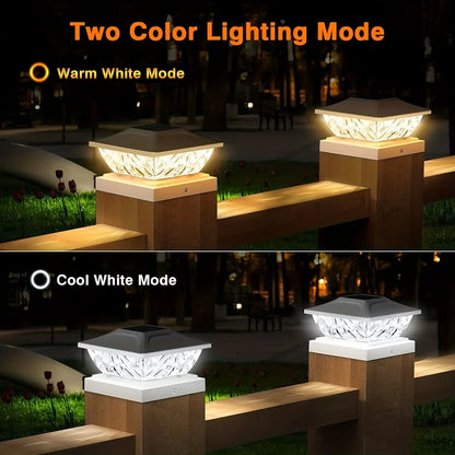 Outdoor Solar Fence Gate Light - Waterproof LED Villa Pillar Lamp for House, Garden & Yard Decor