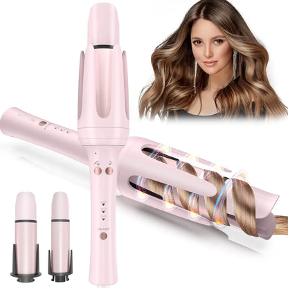 BESTOPE PRO Automatic Curling Iron – Replaceable Hair Curler Wand with 2 Barrel Sizes (1", 1.25") & 3 Temperature Settings Hair Waver