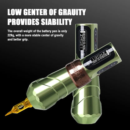 YILONG MAX Tattoo Machine Cartridge Pen, 2400mAh Battery, Coreless Motor, High Capacity, Professional Tattoo Pen for Artists