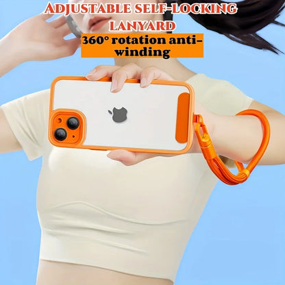 Adjustable Phone Lanyard Strap – Clip Holder for All Phone Cases, 7mm Thick, Wearable as Neck, Shoulder, Crossbody, or Wrist Strap
