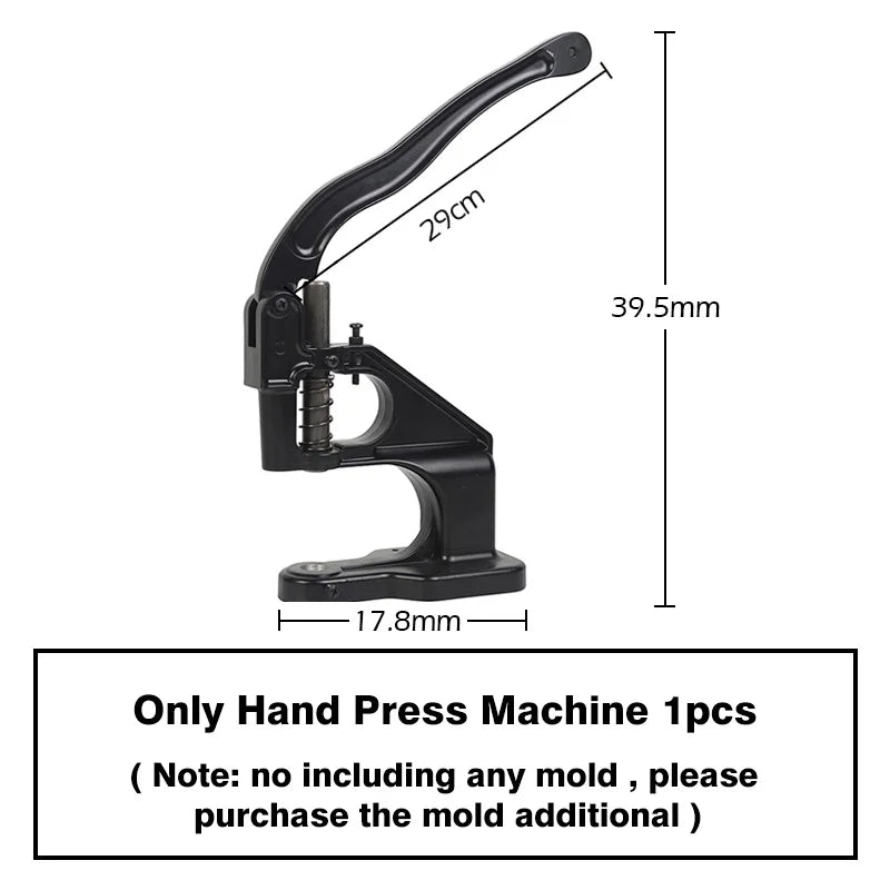 WUTA Manual Button Installation Tool – Mute Punching for Mushroom Rivets & Eyelets, DIY Hand Pressing Tool (With/Without Machine)