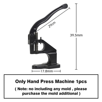 WUTA Manual Button Installation Tool – Mute Punching for Mushroom Rivets & Eyelets, DIY Hand Pressing Tool (With/Without Machine)