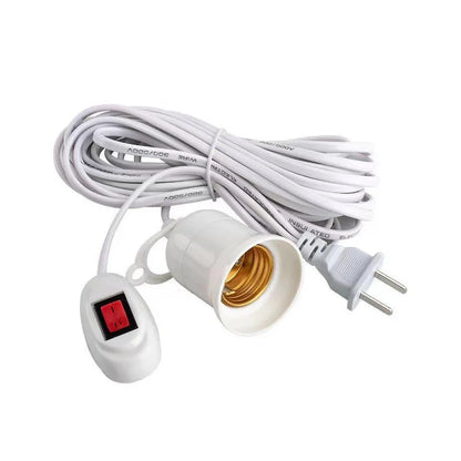 Universal Lamp Base with Switch – LED Bulb Socket Adapter E27, Screw Lamp Holder Accessories, Two Plugs Suspension Tool
