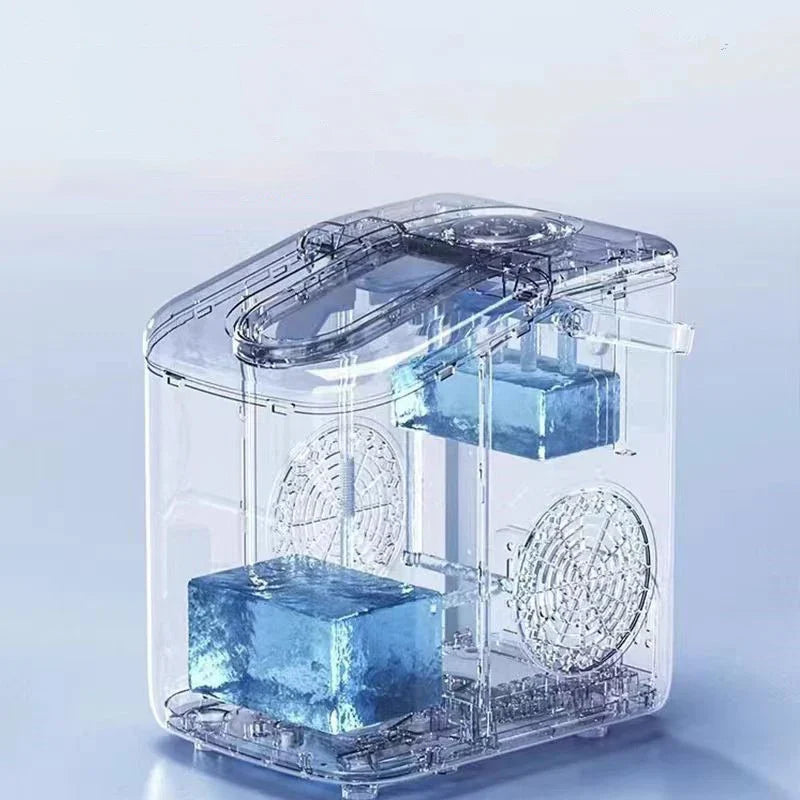 Portable Electric Ice Cube Maker - Automatic Bullet Round Ice Machine, 15kg/24H for Family, Bar, Coffee Shop, Kitchen, Office
