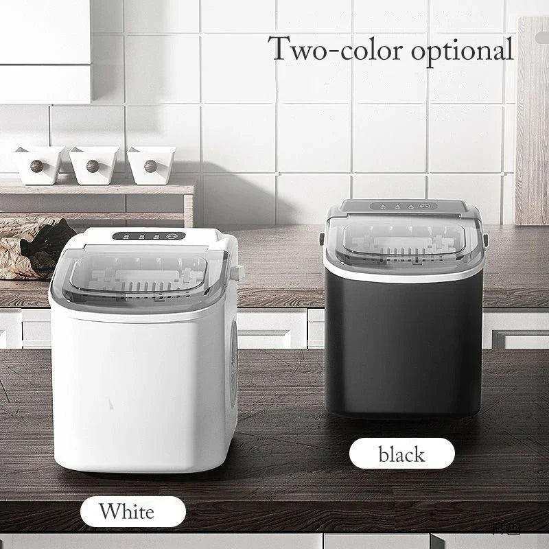 Portable Electric Ice Cube Maker - Automatic Bullet Round Ice Machine, 15kg/24H for Family, Bar, Coffee Shop, Kitchen, Office