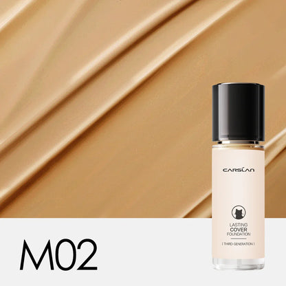 CARSLAN Long-Lasting Moisture Matte Liquid Foundation – Full Coverage Concealer, Whitening & Oil Control Face Base Makeup