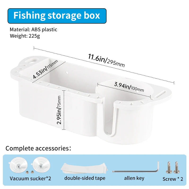 Marine Storage Caddy Box – Universal Boat Cup Holder, Phone & Drink Organizer for Yacht, Pontoon, & Fishing Cabin