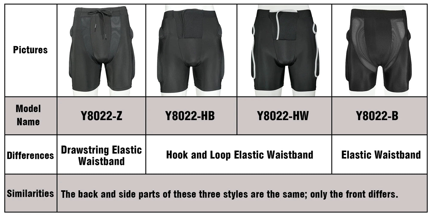 AVIVOR Protective Padded Shorts for Snowboarding, Skating & Skiing – Full Hip, Butt & Tailbone Protection