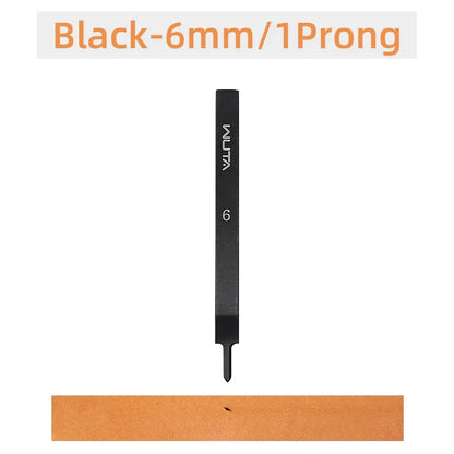WUTA Leather Chisel Tool – Diamond Pricking Iron with 3/4/5/6mm Hole Punch for Stitching & Leathercraft