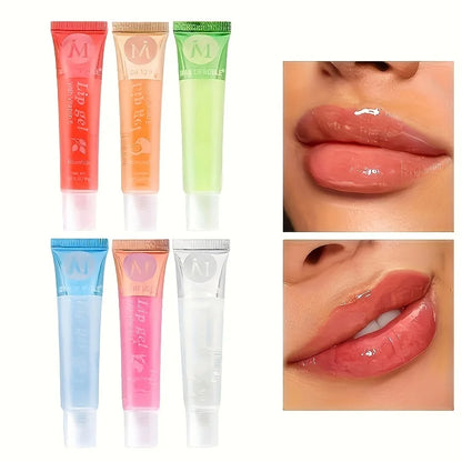 6-Piece Moisturizing Clear Lip Gloss Set - Rosehip, Argan, Peppermint, Aloe & Coconut Lip Oils