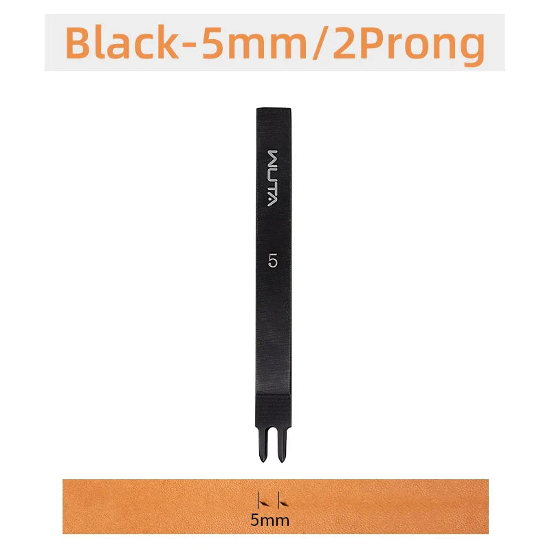 WUTA Leather Chisel Tool – Diamond Pricking Iron with 3/4/5/6mm Hole Punch for Stitching & Leathercraft