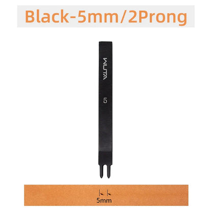 WUTA Leather Chisel Tool – Diamond Pricking Iron with 3/4/5/6mm Hole Punch for Stitching & Leathercraft