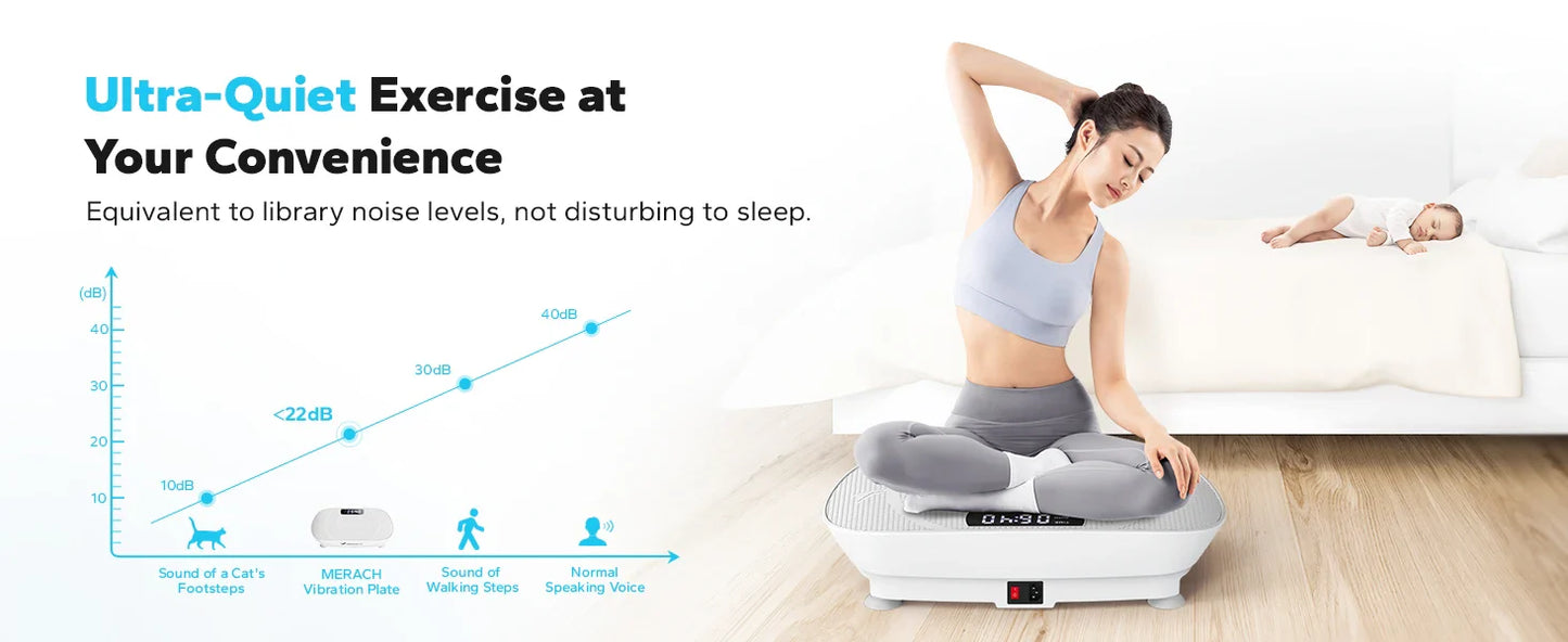 MERACH Vibration Plate Exercise Machine – Whole Body Workout Fitness Platform for Weight Loss & Shaping