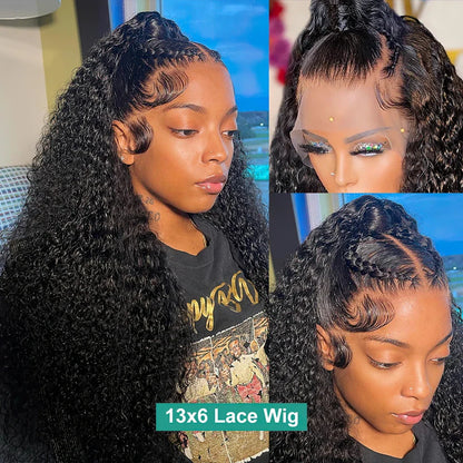 250% Density 360 HD Full Lace Glueless Wig – 30 Inch Deep Water Wave Frontal Human Hair Wig