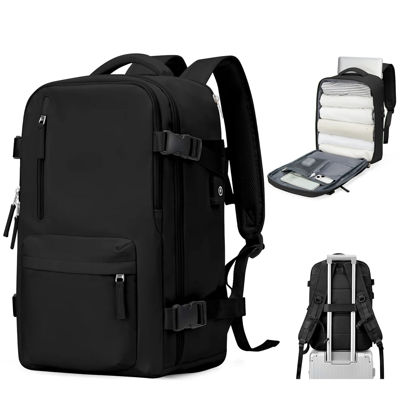 Women's Cabin Travel Backpack - Large Capacity, Water-Resistant Laptop Bag 45x36x20 cm, Fits EasyJet and Ryanair Carry-On Dimensions