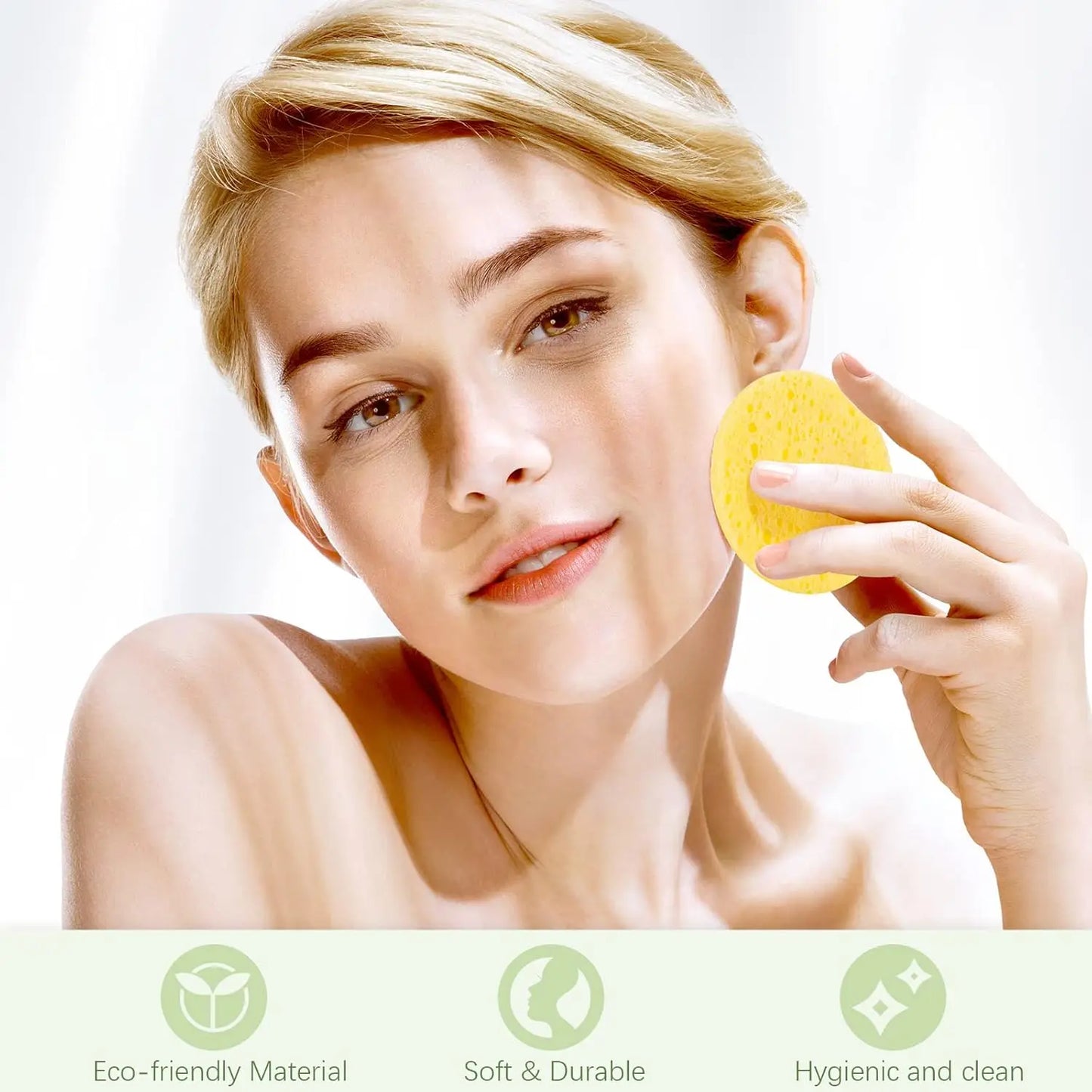 50-1000PCS Compressed Facial Cleansing Sponges – Absorbent, Latex-Free Exfoliating Makeup Pads