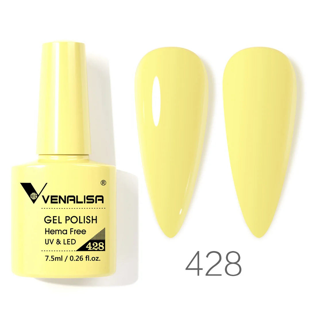 VENALISA 7.5ml HEMA-Free Nail Gel Polish – VIP4 Semi-Permanent Soak-Off UV/LED Gel Varnish, Full Coverage Nail Lacquer
